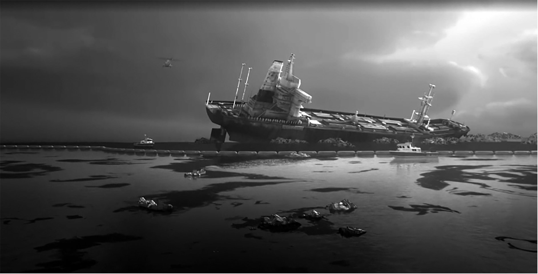 Felborult olajszállító hajó  a Sammy nagy kalandjában